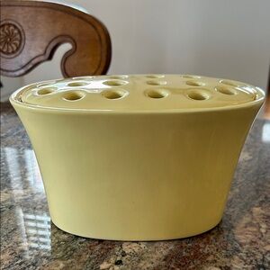 Southern Living at Home Ceramic dish with “flower frog” lid
